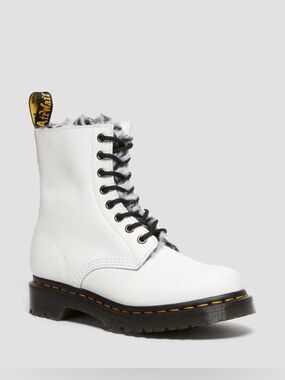 NEW Dr Martens 1460 Serena Faux Fur Lined Leather Boot Sz 11
